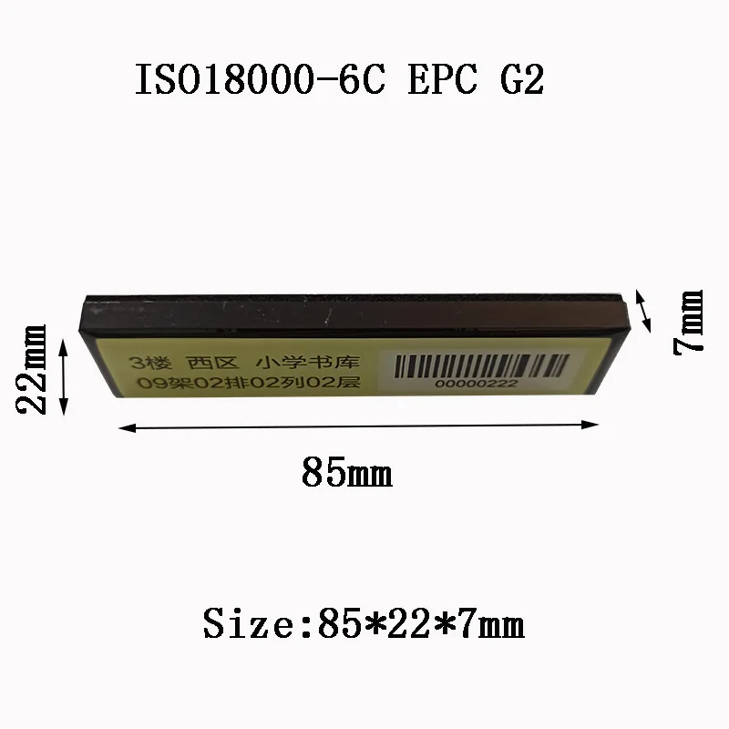 Фото Этикетка на книжной полке UHF RFID, пассивная, дальность чтения, 85*22*7 мм, складские инвентарь, библиотека, магазин, розничная торговля, бирки с защитой от брака №5