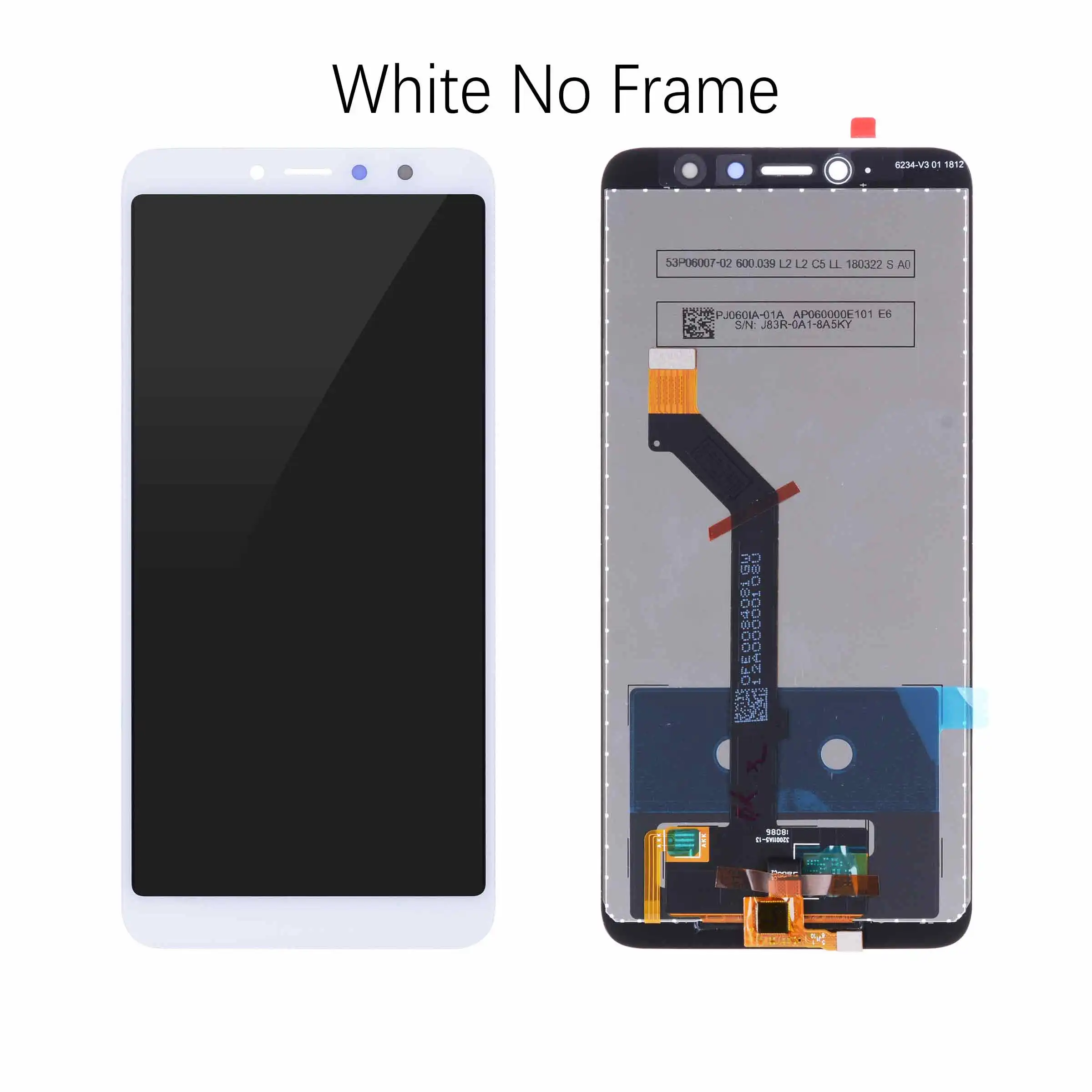 Дисплей для Xiaomi Redmi S2 LCD в сборе с тачскрином на рамке 5.99'' черный белый - Цвет: White No Frame