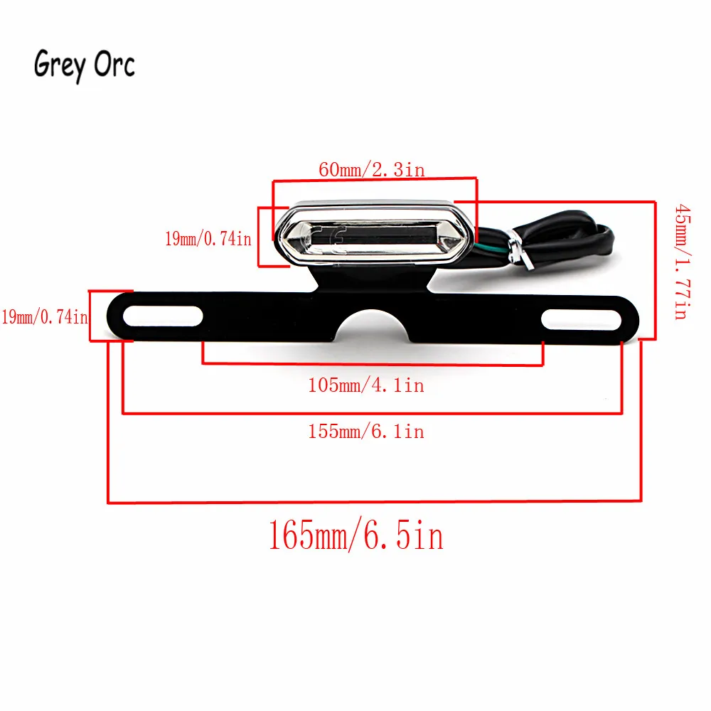 

License Plate LED Light MOTO For KAWASAKI Ninja 650R 400R 300R 250R 500900 1000 Universal Motorcycle Accessories