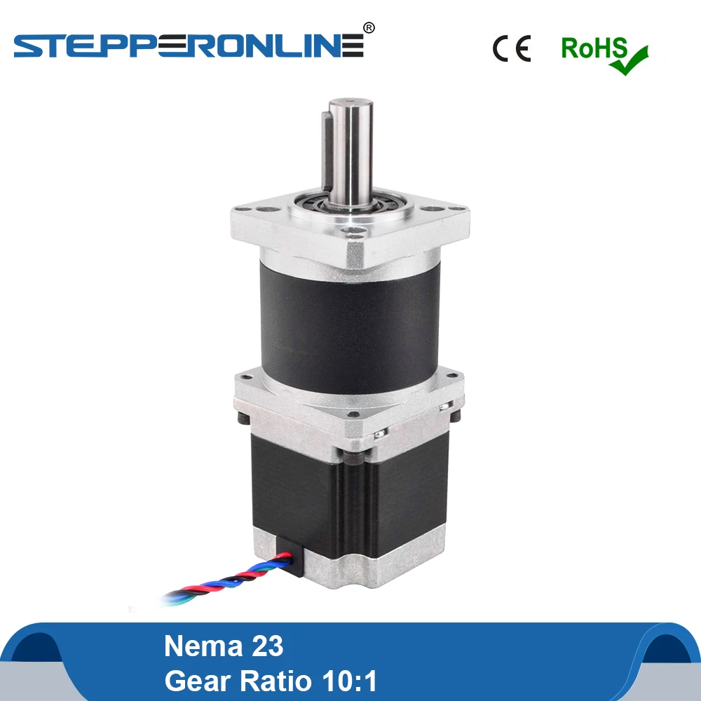 10:1 высокоточная Планетарная коробка передач Nema23 шаговый двигатель Nema 23