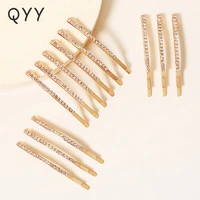 elegant hair clips for women 12pcs crystal rhinestones hair pin korean gold color minimalist jewelry bride wedding accessories