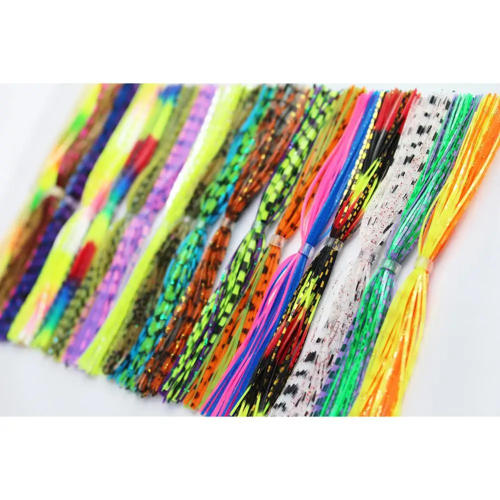 Tigofly 18 Пряди/упаковка 12 см двухцветные Силиконовые юбки ножки Спиннер приманка