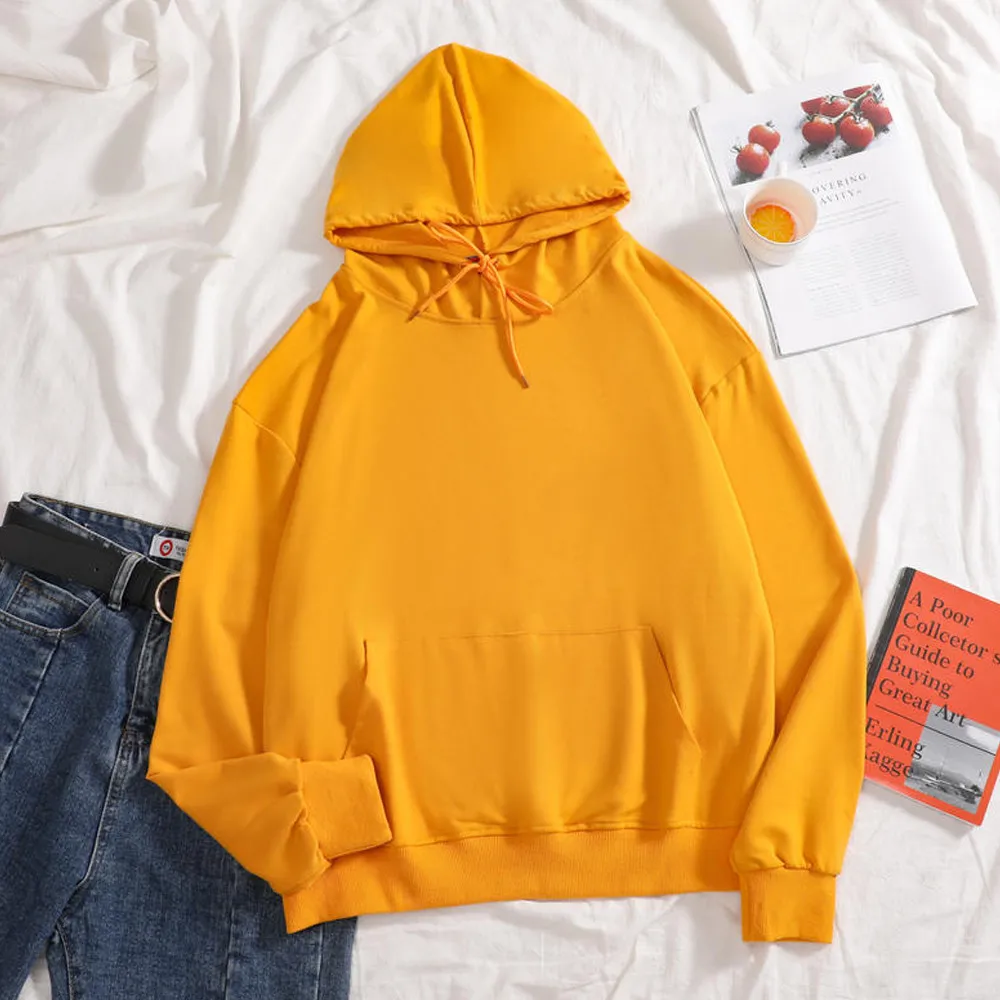 Hoodies Oversized Printed Kangaroo Pocket Sweatshirts Hooded Harajuku Spring Casual Cotton Korean Pullovers Women Sweetshirts