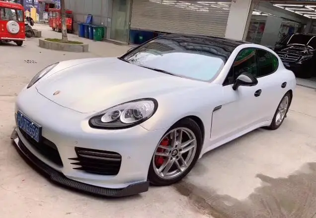 970 натуральное углеродное волокно автомобильный передний бампер разветвитель