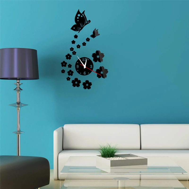 

3D Wall Clock Modern Design DIY Digital Wall Clock Acrylic Mirror Stickers Home Office Decor Watch For Living Room Decorations