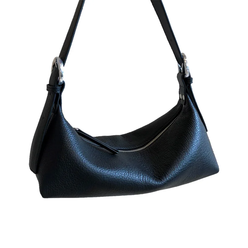 

High quality 2021 new fashion spring and summer shoulder bag simple basic all-match handbag leather armpit bag