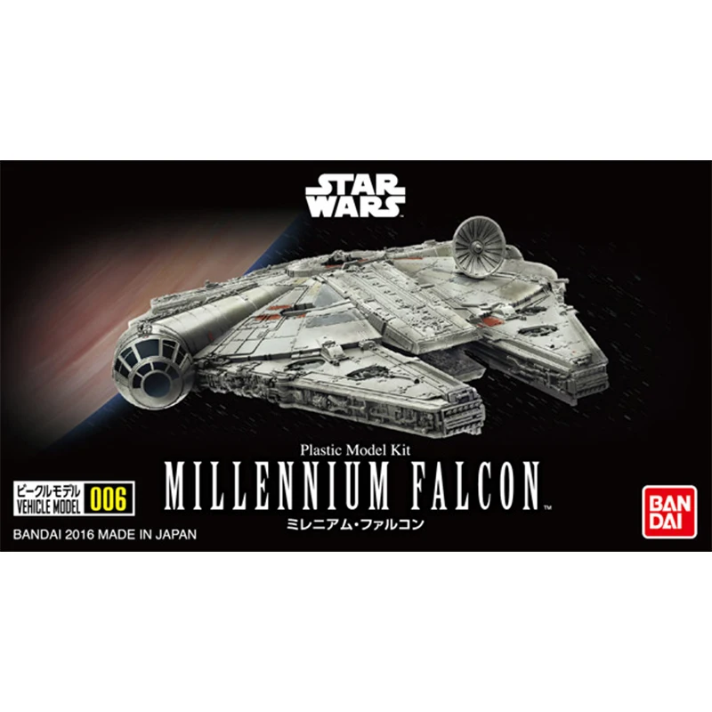 8 см BANDAI Звездные войны рисунок Тысячелетний сокол 006 сборка модель Действие ПВХ