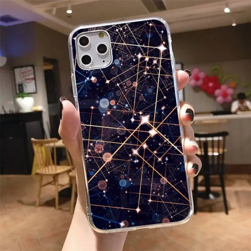 

Marble geometric segmentation Phone Case Transparent for iPhone 6 7 8 11 12 s mini pro X XS XR MAX Plus cover funda shell