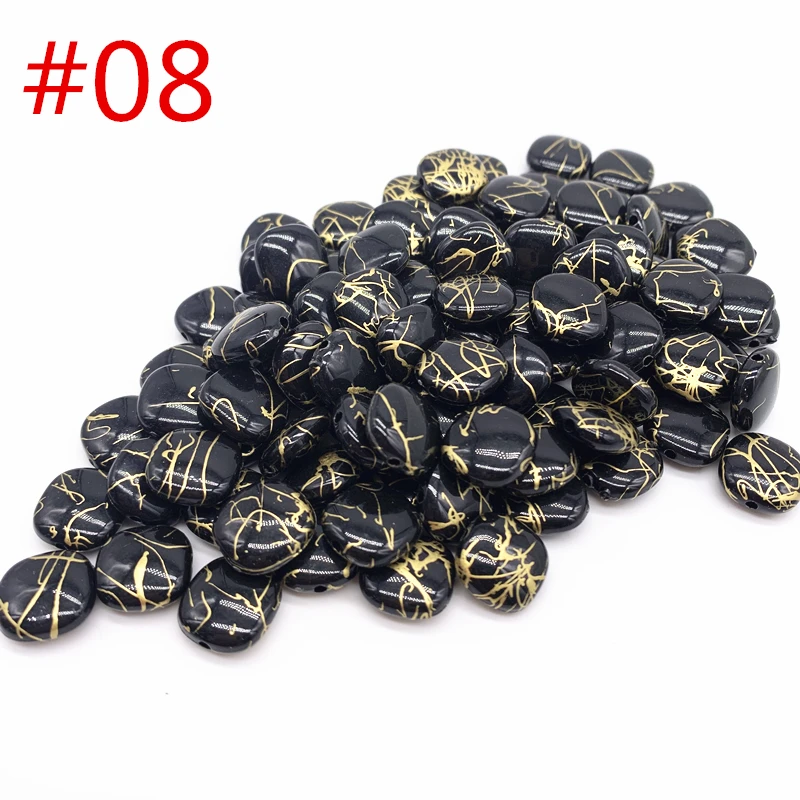 

50pcs/lot 12mm Acrylic Beads Spacer Loose Beads For Jewelry Making DIY Bracelet Earring#QI08