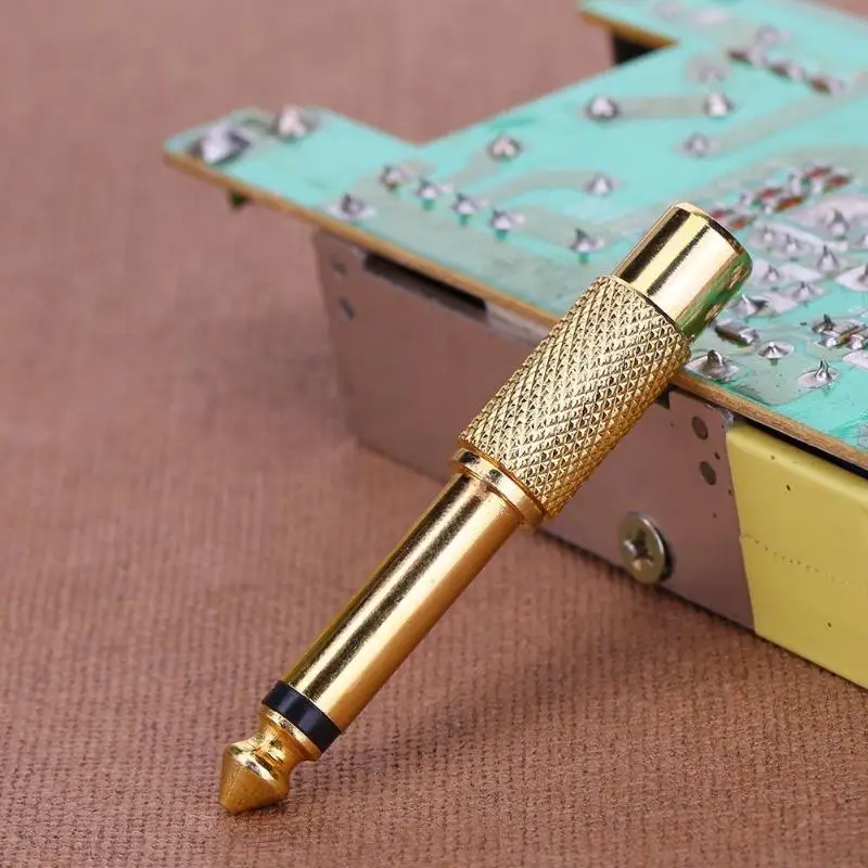 Аудио Стерео адаптер переходник для наушников 1 шт. 6 35 мм 1/4 дюйма моно штекер в RCA