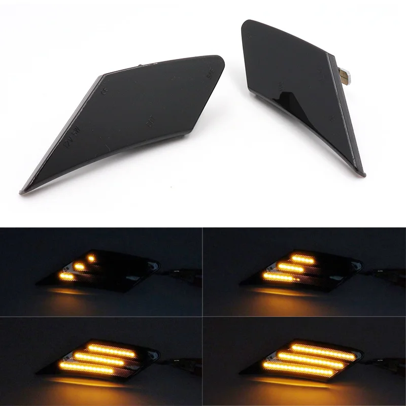 

2pcs LED Amber Dynamic Flowing Turn Signal Side Marker Light For Scion FR-S Subaru BRZ Toyota FT86