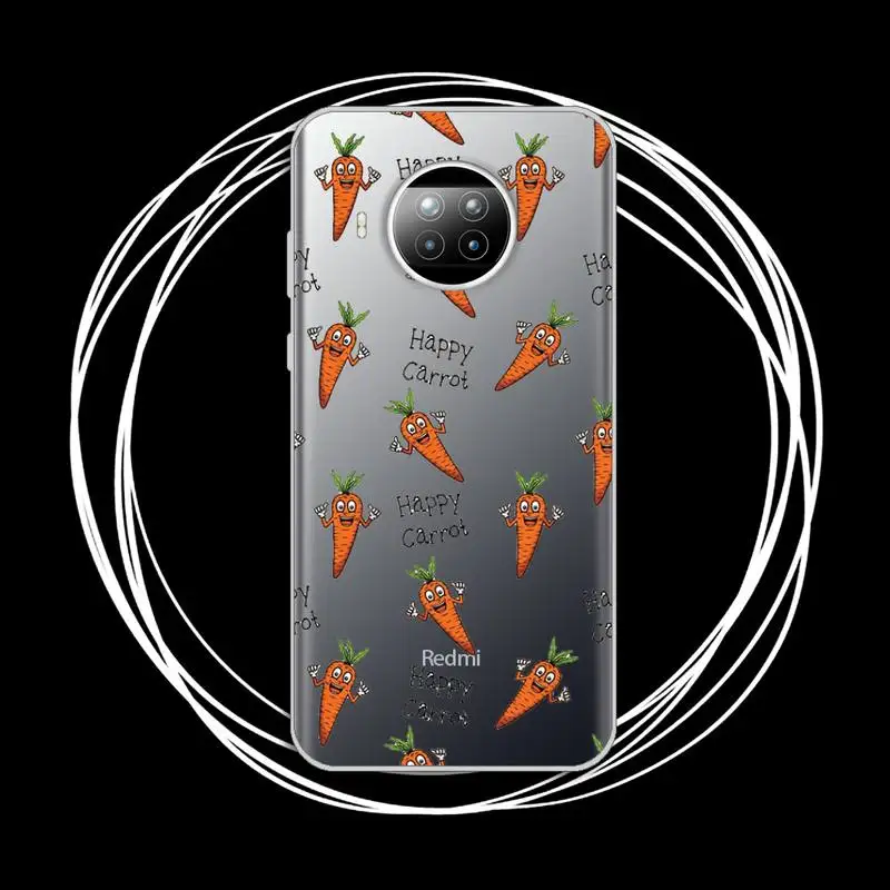 

Cute cartoon carrot Phone Case Transparent for Xiaomi Redmi note 10 t 8 9 pro lite 11