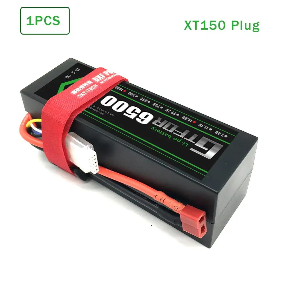1PCS4S6500hardXT150 GTFDR Батарея Lipo 2S 4S 7,4 V 14,8 V 5200 7000mah 6500 45C 60C 100C MAX 200C Жесткий Чехол для 1:8 1:10 RC багги Truggy автомобиля - Цвет: 1PCS4S6500hardXT150