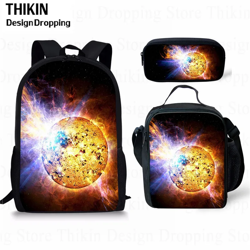 ALW0662CGK THIKN 3 шт школьная сумка набор Galaxy/Unicorn школьный рюкзак для подростков мальчиков девочек Студенческая дорожная сумка для книг школьные сумки для подарков - Цвет: ALW0662CGK