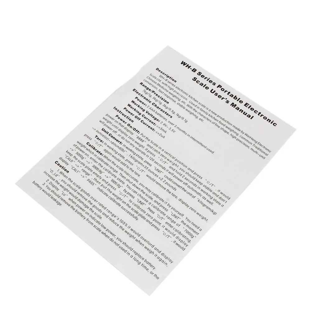 

Newly 5Kg/1g Kitchen Mail LCD Digital Scale White TE889