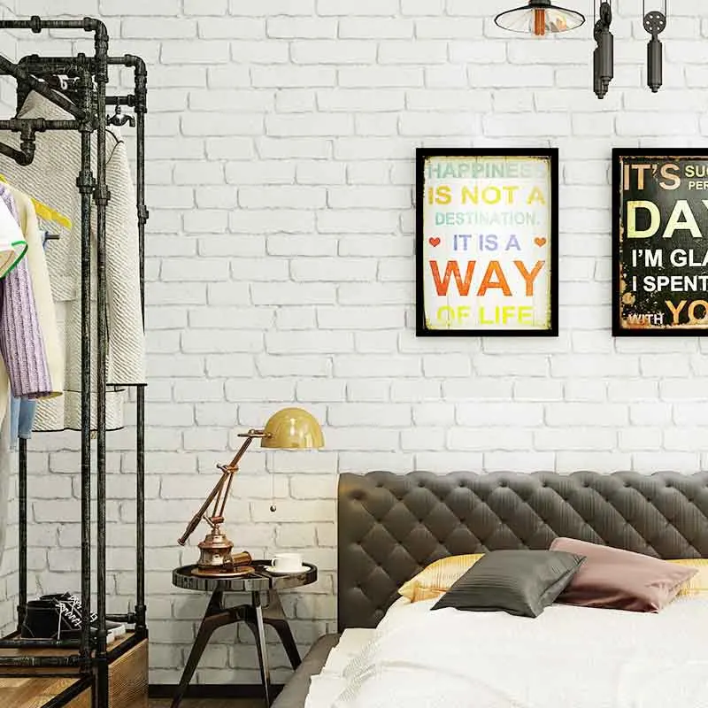 Белый кирпич узор 3D ПВХ обои культура гостиная магазин одежды отель