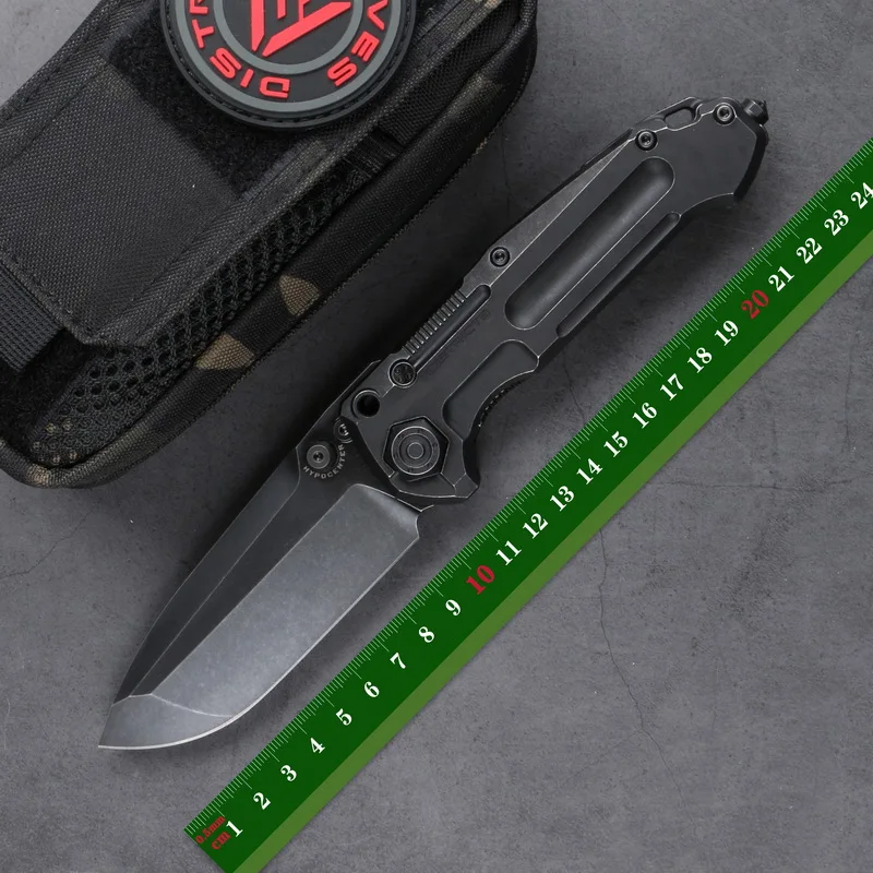 

Складной нож DISTRICT 9, тяжелый Карманный резец с титановой ручкой и лезвием M390, для кемпинга, охоты, рыбалки, велоспорта, фруктов