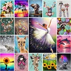 5D Набор для алмазной живописи сделай сам, слон, животное, мозаика, цветок, круглая Алмазная вышивка стразы, ремесло, украшение для дома, подарок