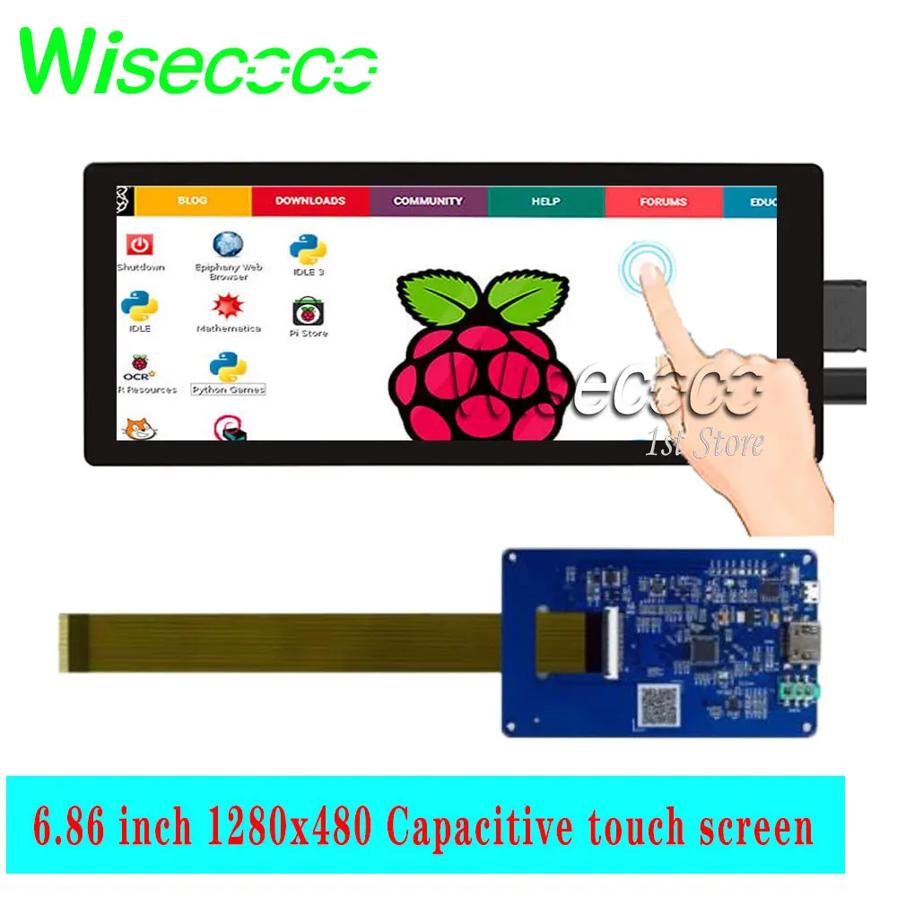ЖК экран Wisecoco диагональю 6 86 дюйма с сенсорной панелью управления автомобильный