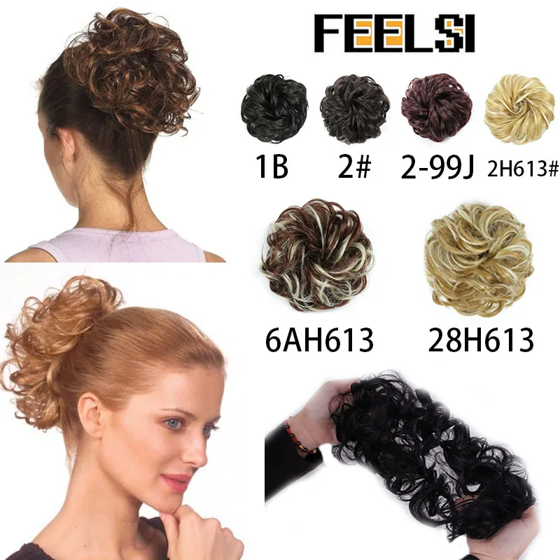 

Резинки для волос, синтетические, волнистые, для наращивания конского хвоста