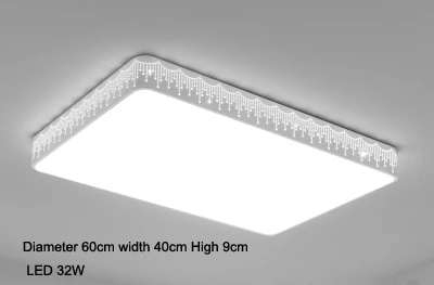 L60 x W40cm Квадратный светодиодный потолочный светильник, Прямоугольный светильник для детской комнаты, спальни, современный светодиодный потолочный светильник, простой светильник для гостиной, светильник для прохода s - Цвет корпуса: L60 x W40cm