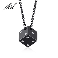 jhsl stainless steel men statement necklaces pendant fashion jewelry black gold color