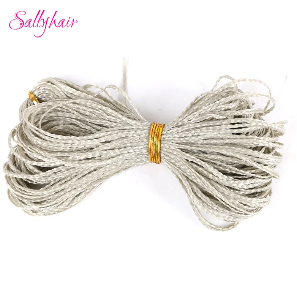Sallyhair, Zizi, косички, вязанные крючком, коробка, косички, цветные синтетические волосы для наращивания, жук, серый блонд, вязанные волосы, 48 прядей/упаковка