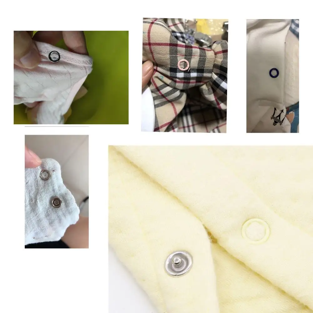 20 наборов 9,5 мм зубчатое Латунное Открытое кольцо пресс-защелки без пришивных креплений Кнопка никелевая заклепка для шитья ткани Пряжка оснастка Сделай Сам