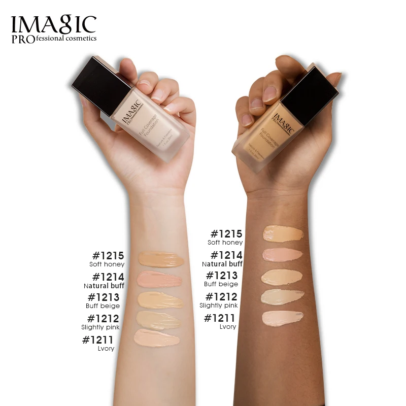 IMAGIC Foundation Cream Moisturizing Waterproof Oil Control Concealer Whitening Brightening Liquid | Красота и здоровье