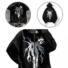 Толстовка с капюшоном и принтом на молнии для мужчин и женщин