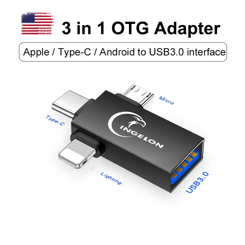 Ingelon USB гаджеты OTG адаптер Женский к micro для флешки чтения в android телефон ПК