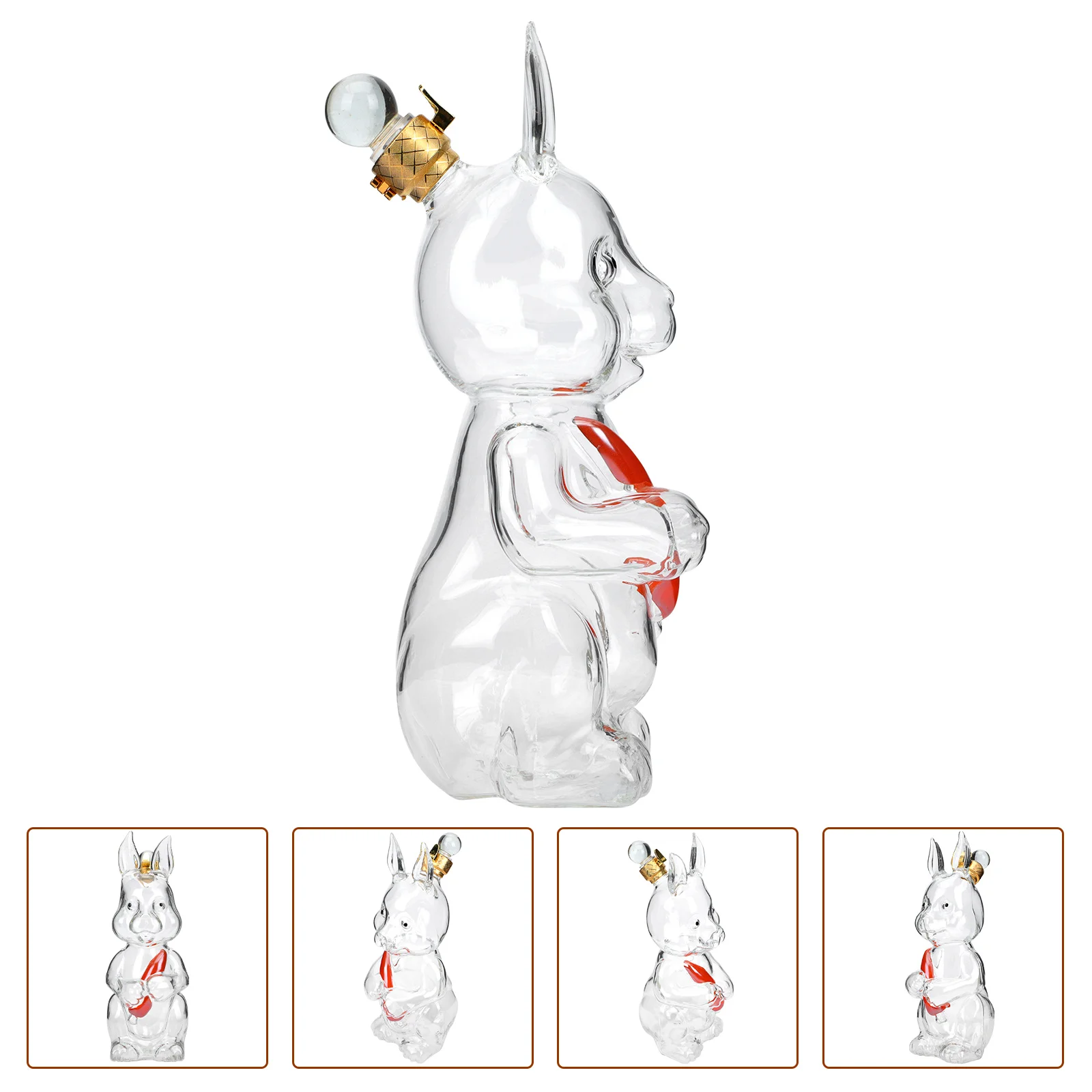 

Easter Bunny Bottle Decorative Glass Bottle Household Rabbit Bottle