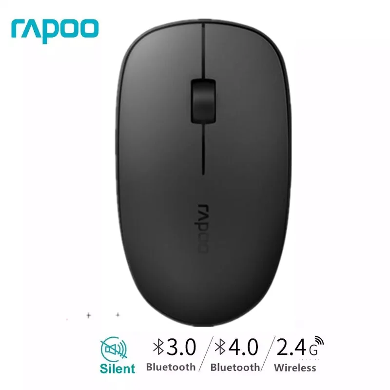 Новая многофункциональная Бесшумная Беспроводная мышь Rapoo M200 с 1300 dpi Bluetooth 3,0/4,0 RF 2,4 GHz для подключения трех устройств
