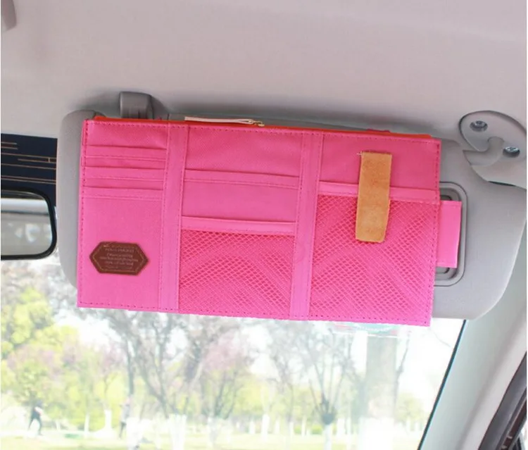 Автомобильная фотобумага солнцезащитный козырек розово красный органайзер для