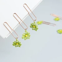 10 flower paper clips notebook memo pad filing bookmark binder paperclips student office binding supplies stationary
