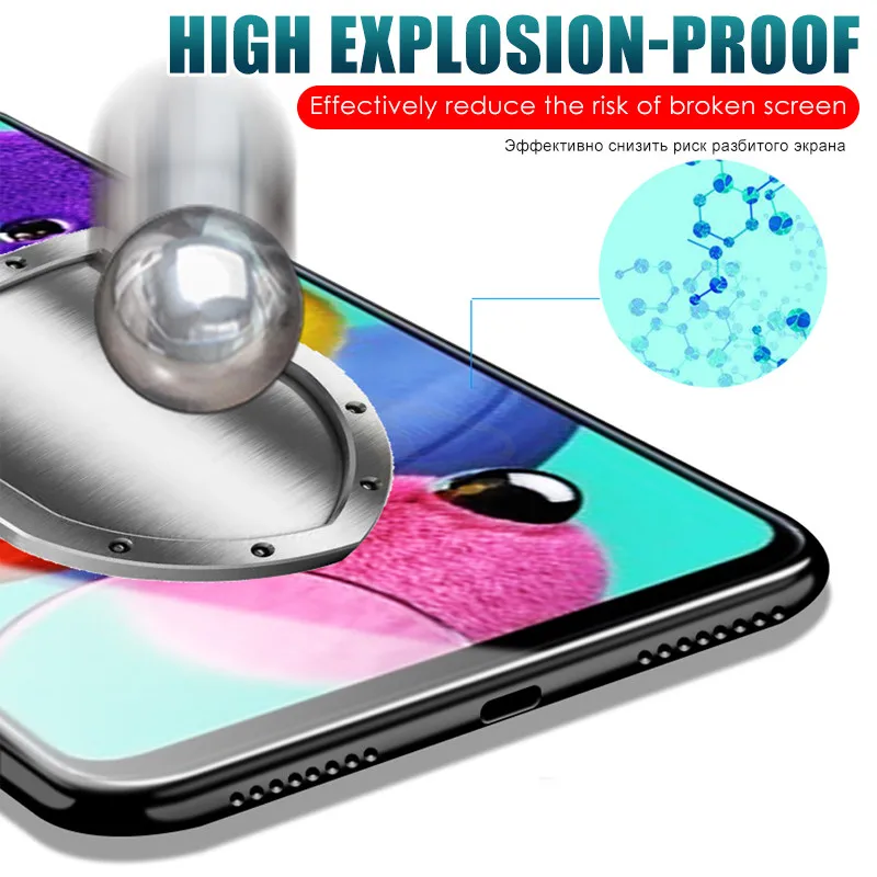 2 в 1 закаленное стекло для объектива камеры Защитное Samsung Galaxy A50 A51 A71 A30 A10 A20 A40 A60 A70