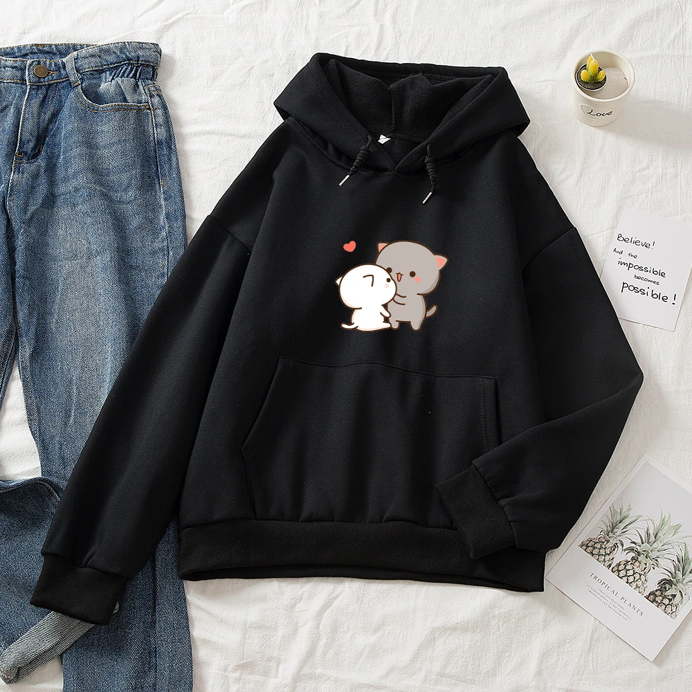 

Harajuku Kawaii Hip Hop Hoodie Sweatshirt Cartoon Cat Oversized Hoodie Women Cotton Hoodies Kpop Hooded Sweatshirts Korean