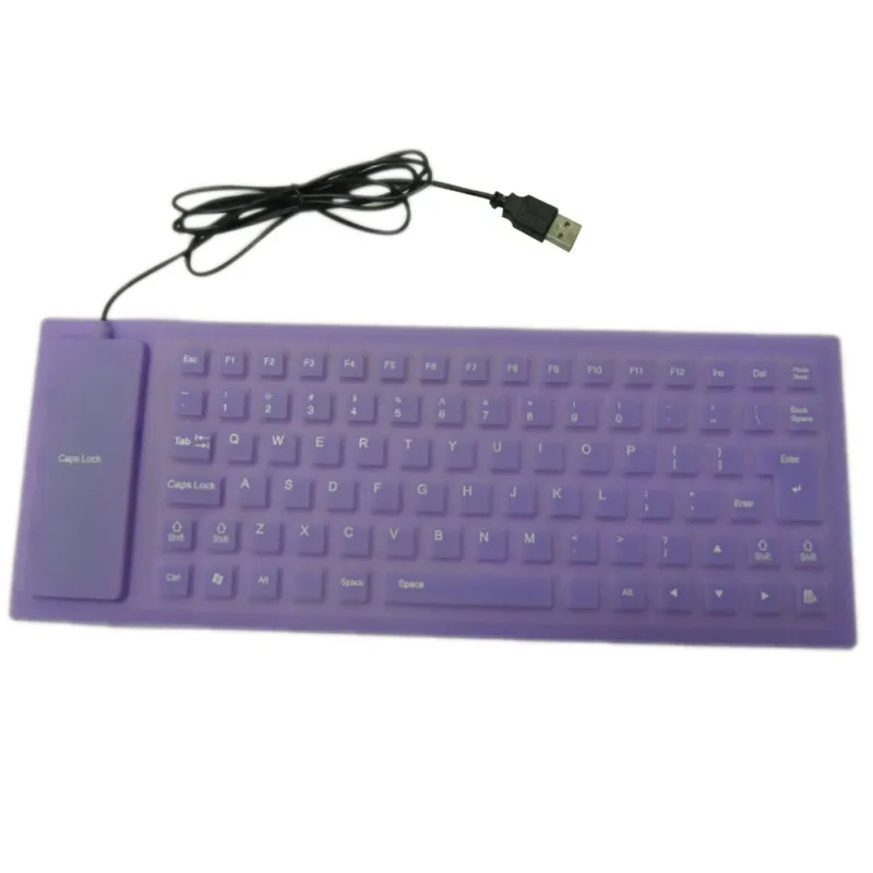 

Portable USB Keyboard Flexible Water Resistant Soft Silicone Gaming keyboard for Tablet Computer Laptop PC1m