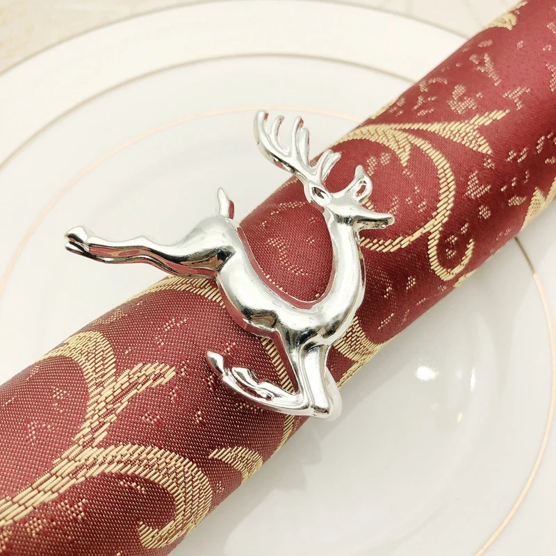 CSS 6 шт. кольца для салфеток в форме оленя и лося декоративные настольные