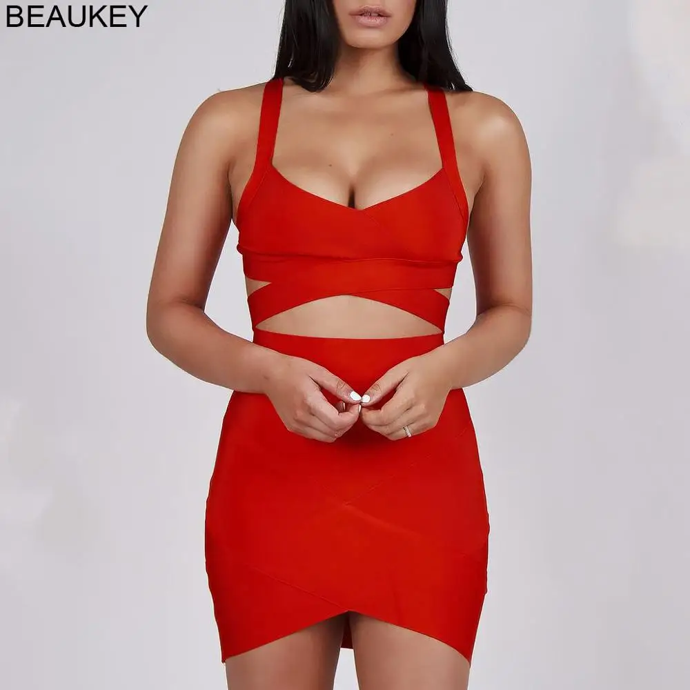 BEAUKEY сексуальный женский топ с вырезами бандажный облегающий Топ черный синий