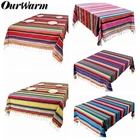 Скатерть OurWarm Serape праздничное украшение для вечеринки на день рождения детский душ хлопковое мексиканское одеяло Serape 150x215 см чехол для домашнего стола