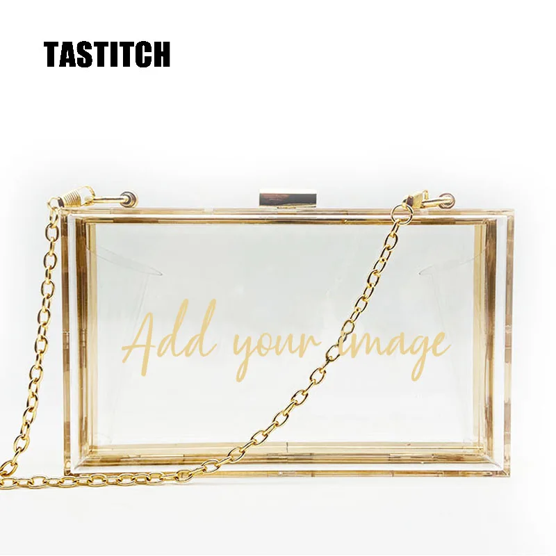 Индивидуальная акриловая сумка с прозрачным рисунком для селфи фото