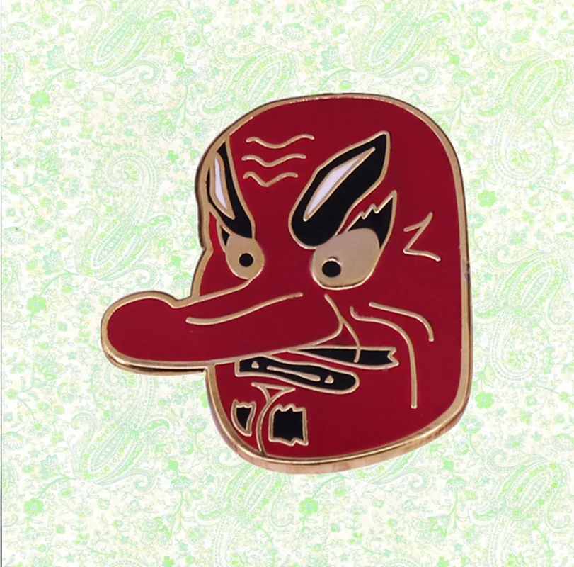 Демоническая маска Tengu Yokai с изображением монстра из японского фольклора демона