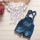 Комплекты одежды для маленьких мальчиков, летние модные хлопковые топы + шорты, 2 предмета, одежда высокого качества для новорожденных