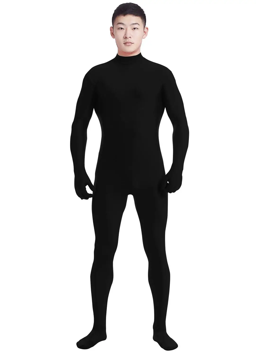 Ensnovo Mens Shiny Metallic Full Body Color Body Suits Zentai Halloween ...