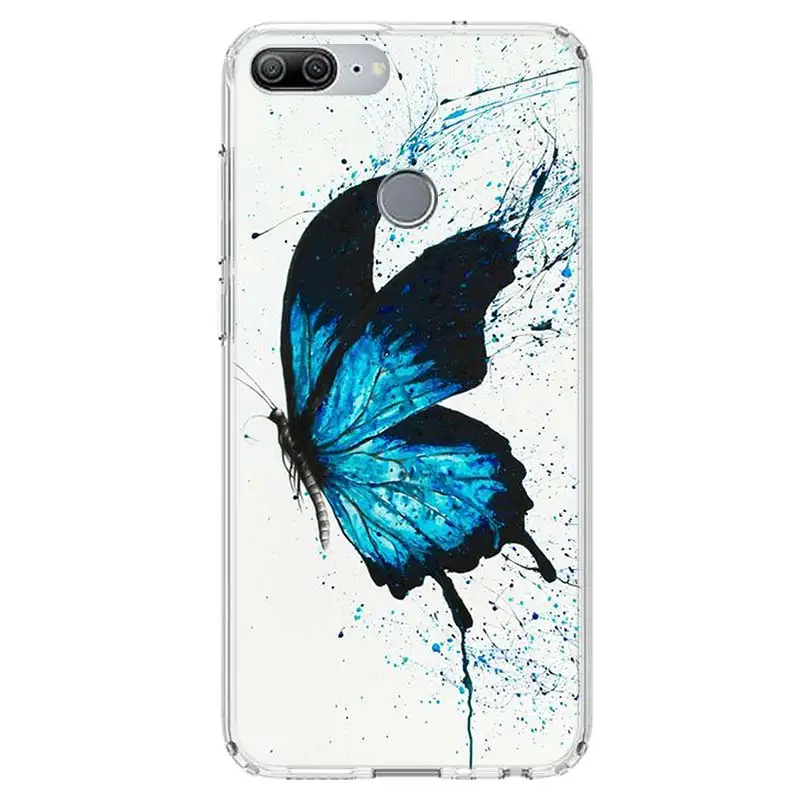 

Blue Butterfly Wing Cover Phone Case for Huawei Y5 Y6 Y7 Y9 2019 Honor 8A 8S 8X 7A 7X 9 10 20 Lite Pro 10i20i Y9S Coque Shell