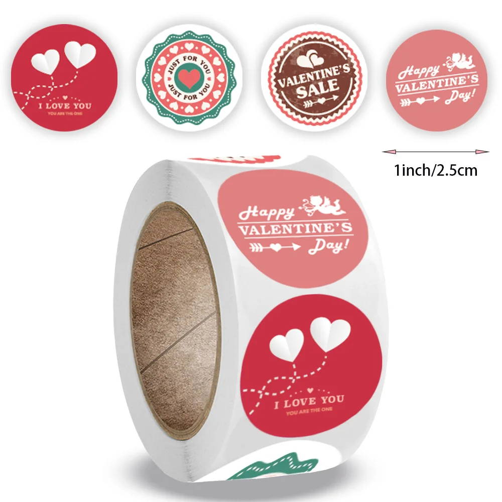 

500 шт., декоративные наклейки в форме сердца для конвертов