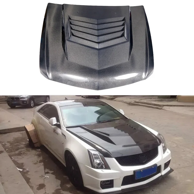 

Комплект кузова V Стиль Реальные углеродного волокна капота Крышка вентиляционные крышки для Cadillac CTS 2010 2011 2012 2013 2014 автомобильные аксессуар...