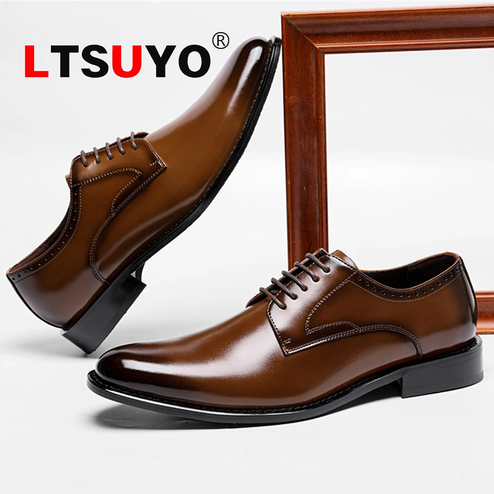 

Men's brogue leather casual shoes, fashion carved professional men's shoes, high-end classic formal shoes,handmade banquet shoes