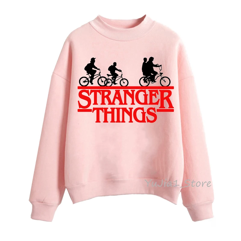 Sudadera mujer очень странные дела 3 кофты осенне-зимняя одежда для женщин, бархатистые худи для девочек-розовый цвет, раздел-толстовки и harajuku kawaii пуловер